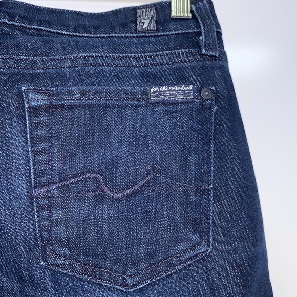 7 FOR ALL MANKIND Gwenevere Dark Wash Denim Jeans - Picture 7 of 10